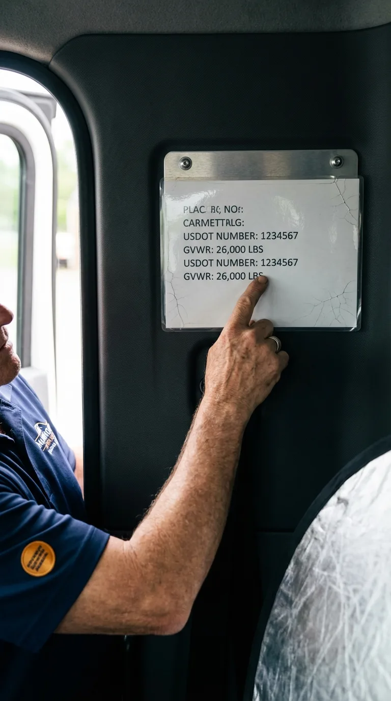 USDOT licensing placard verification in Franksville
